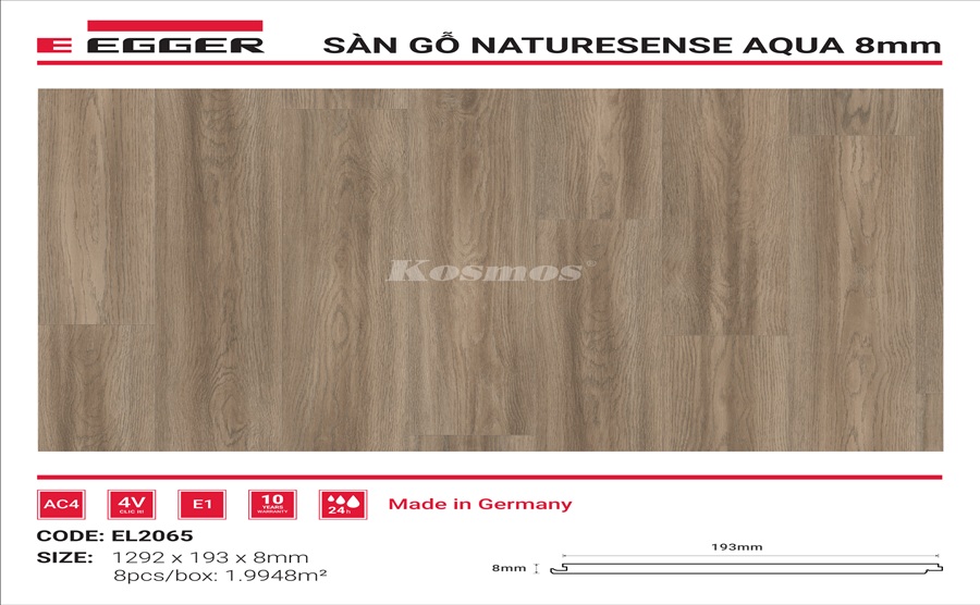 Sàn Gỗ Egger Naturesese Aqua 8mmm - EL2065