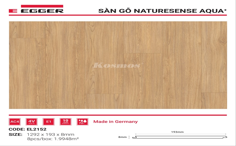 Sàn Gỗ Egger Naturesese Aqua 8mmm - EL2152