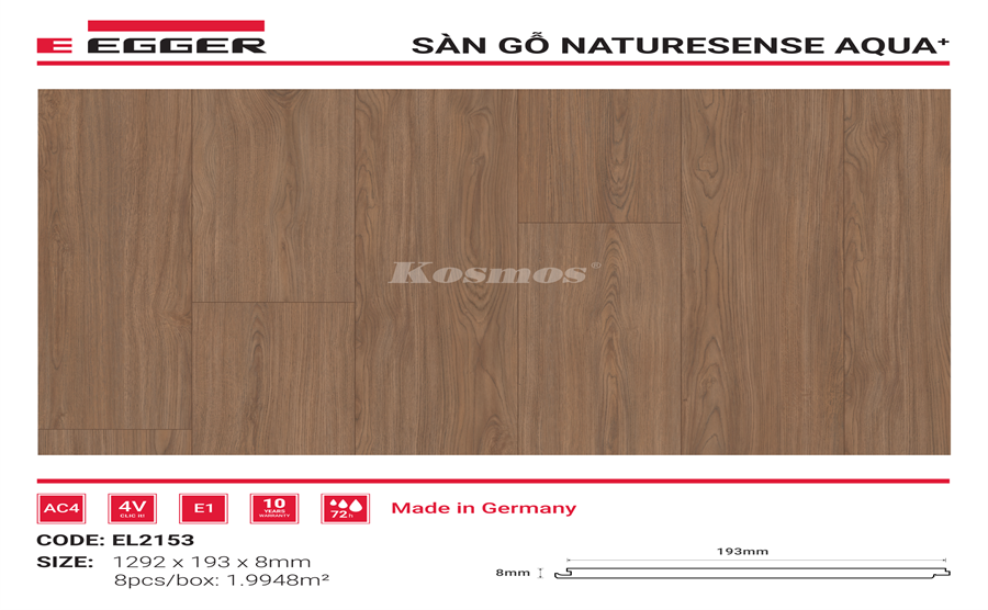 Sàn Gỗ Egger Naturesese Aqua 8mmm - EL2153