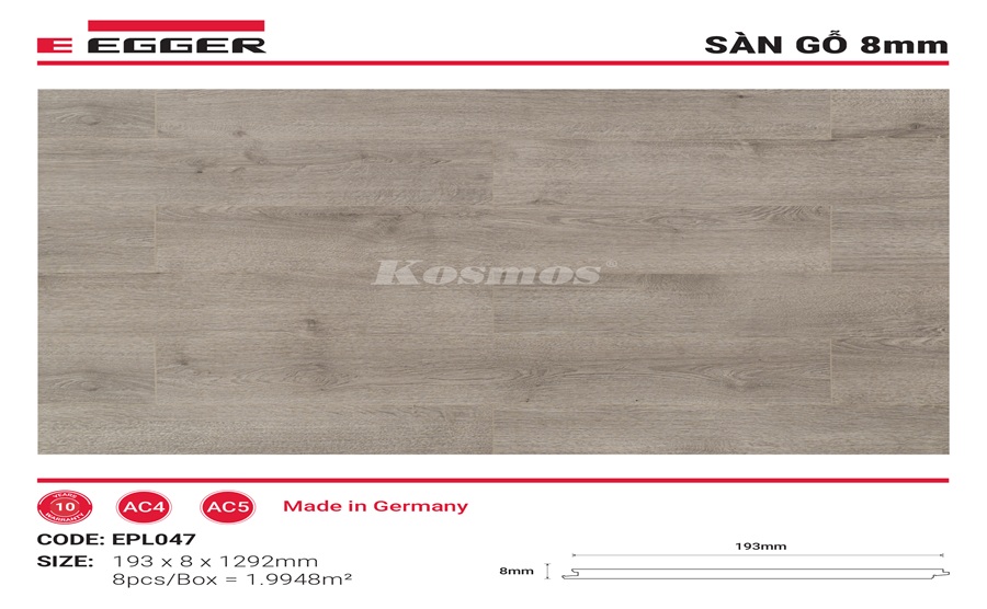 Sàn Gỗ Egger 8mm - EPL047