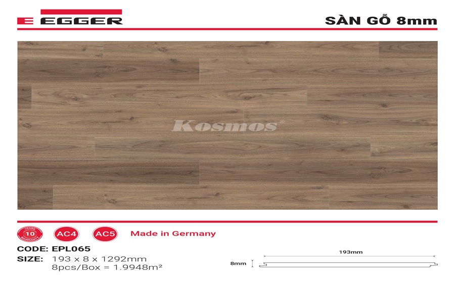 Sàn Gỗ Egger 8mm - EPL065