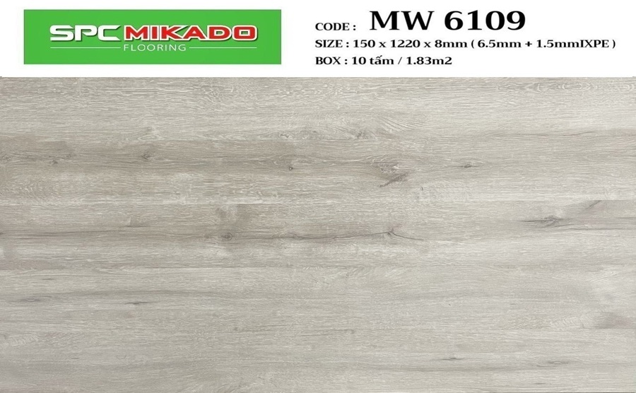 Sàn nhựa hèm khóa Mikado 8mm MW 6109